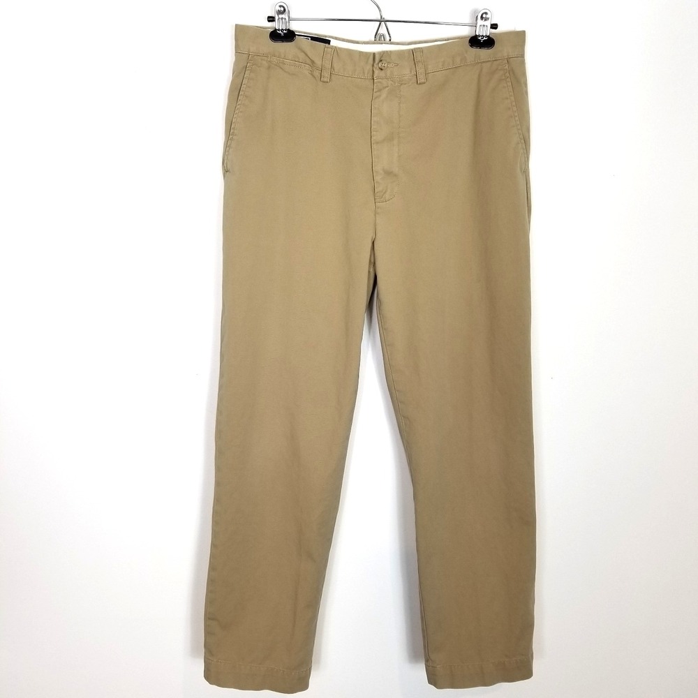 VTG Polo Ralph Lauren Men Cotton Chino Pants Sz 34‎ x 30 Khaki Classic Preppy